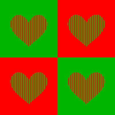 Red Hearts And Green Hearts