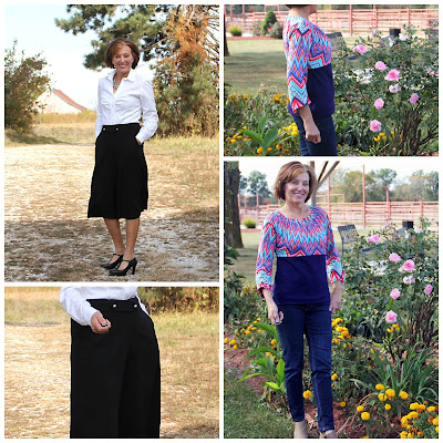 Itch to Stitch Birthday Blog Tour - Girls in the Garden version of the Emily Culottes and the Kathryn Top