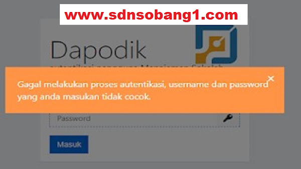 Solusi Gagal Login Pada sp.datadik Aplikasi Dapodik 2022