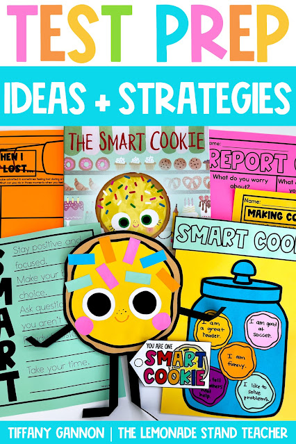 Do your students need motivation and a mindset boost for standardized testing? These Smart Cookie Activities and Crafts will help with that! Use this five-day resource to get students excited and ready to tackle those standardized tests!  Read more about these fun anchor charts, test prep activities, testing strategies, and more from Tiffany Gannon by clicking the pin!
