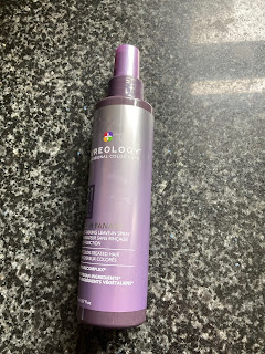 Bottle of Pureology Colour Fanatic Multi-Tasking Spray 21 Benefits Primes, Perfects and Protects Coloured-Treated Hair