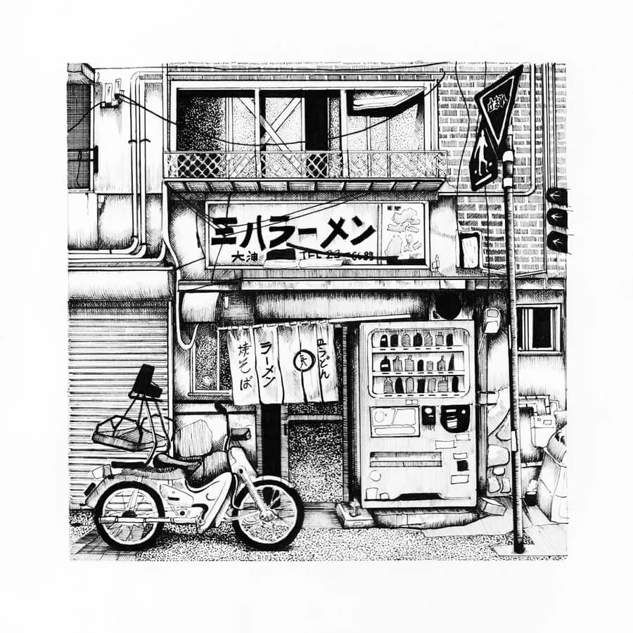 08-Japanese-shop-front-architectural-ink-Nyadit-Geo-www-designstack-co