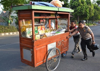 desain gerobak bubur ayam terbaru