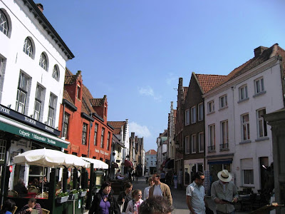 Medieval street in Bruges