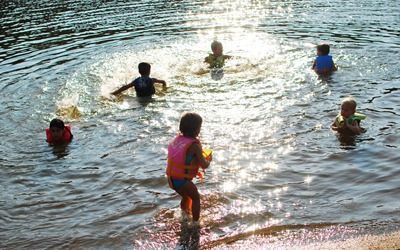 swimming in the lake (1 of 1)