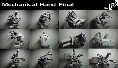 Mechanical Hand Paper Model