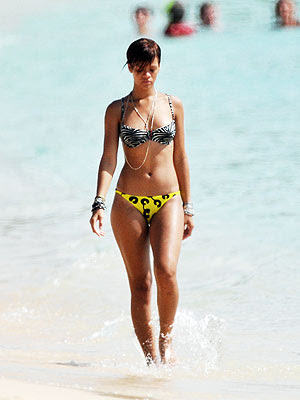 rihanna on the beach