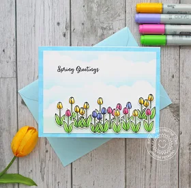 Sunny Studio Stamps: Spring Greetings Easter Wishes Spring Themed Card by Vanessa Menhorn