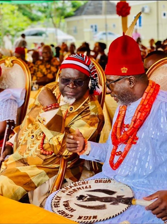 Royal visit: Bro felix Obuah visit the paramount ruler of Emohua kingdom, HRM Ohna Sergeant Chidi Awuse,