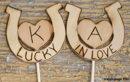love horseshoe cake toppers are the perfect fit for a country wedding