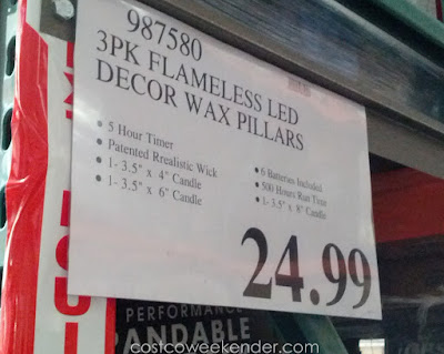 Deal for the 3 Flameless LED Wax Candles at Costco