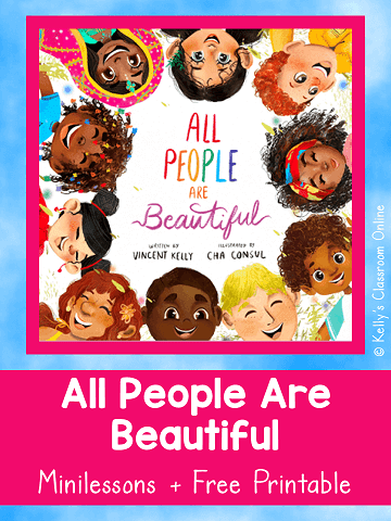 Lesson plan ideas for the children's book All People Are Beautiful by Vincent Kelly. Language Arts, geography, multicultural. Free printable in post.