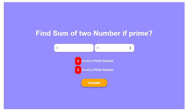 Write a program in Javascript to find sum of two numbers if they are prime numbers.