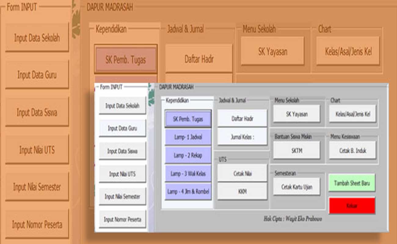 Contoh Format Data Siswa Sd