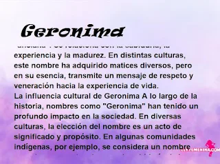 significado del nombre Geronima