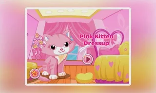 Screenshots of the Pink Kitten Dressup for Android tablet, phone.