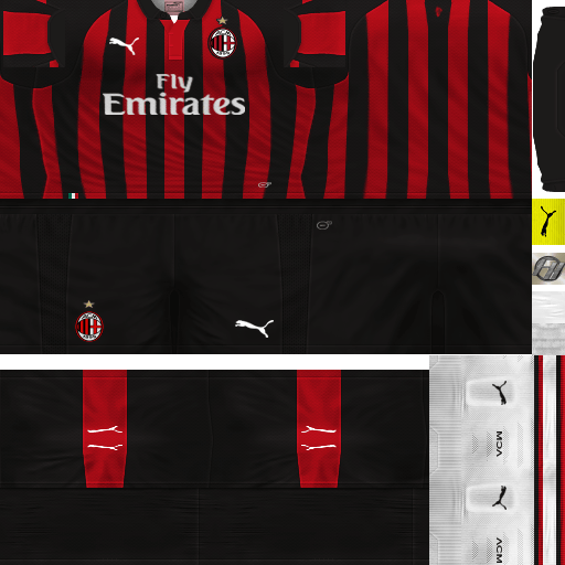 Dream League Soccer Kits Ac Milan 2018 Jersey On Sale