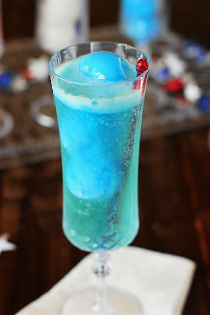 4th of July Italian Ice Champagne Floats Image