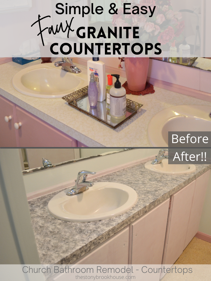 Simple & Easy Faux Granite Countertops