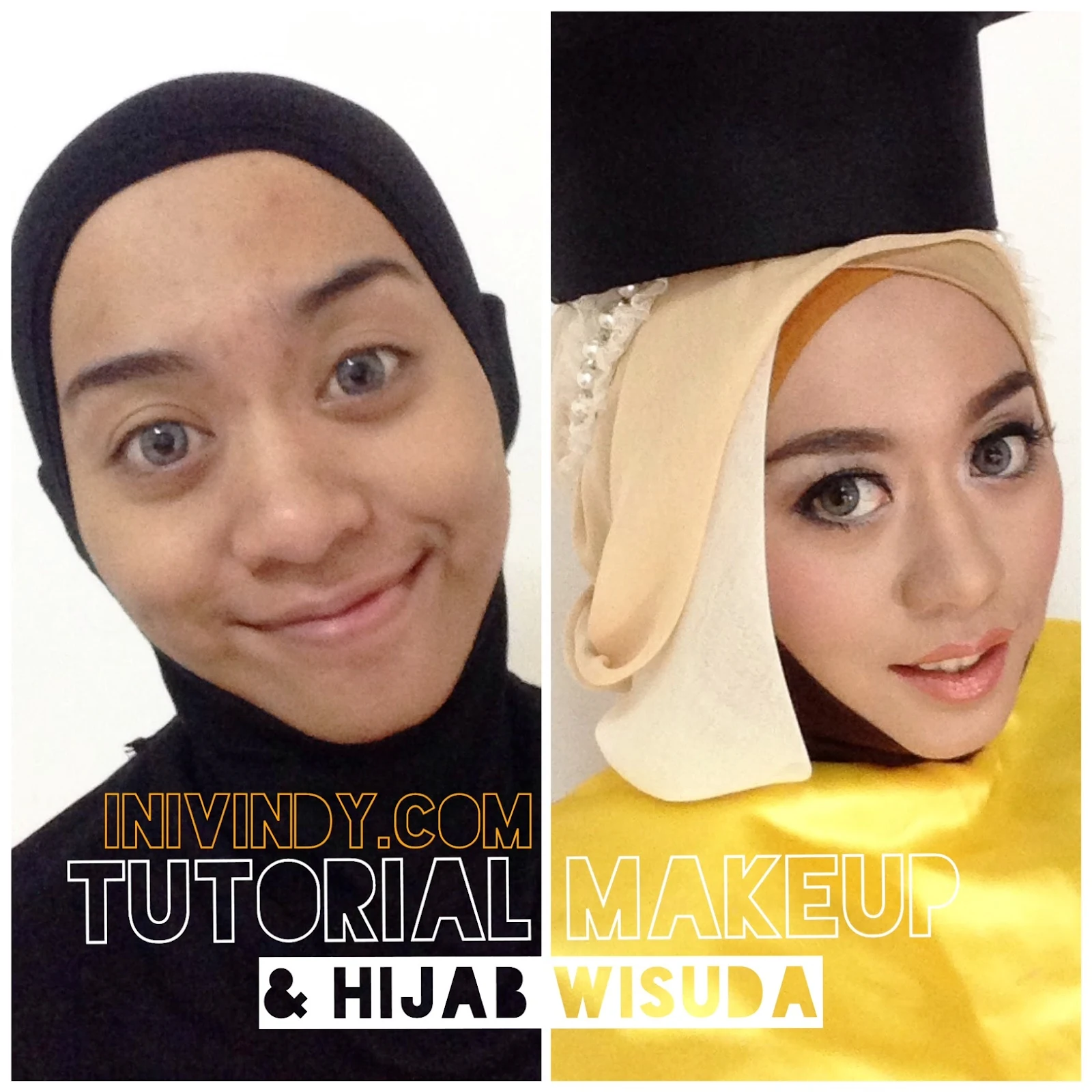 Ini Vindy Yang Ajaib Tutorial Make Up Natural Dan Hijab Wisuda Ala