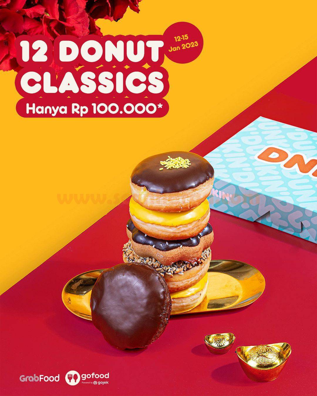 DUNKIN DONUTS Promo 12 DONUTS hanya Rp 100.000