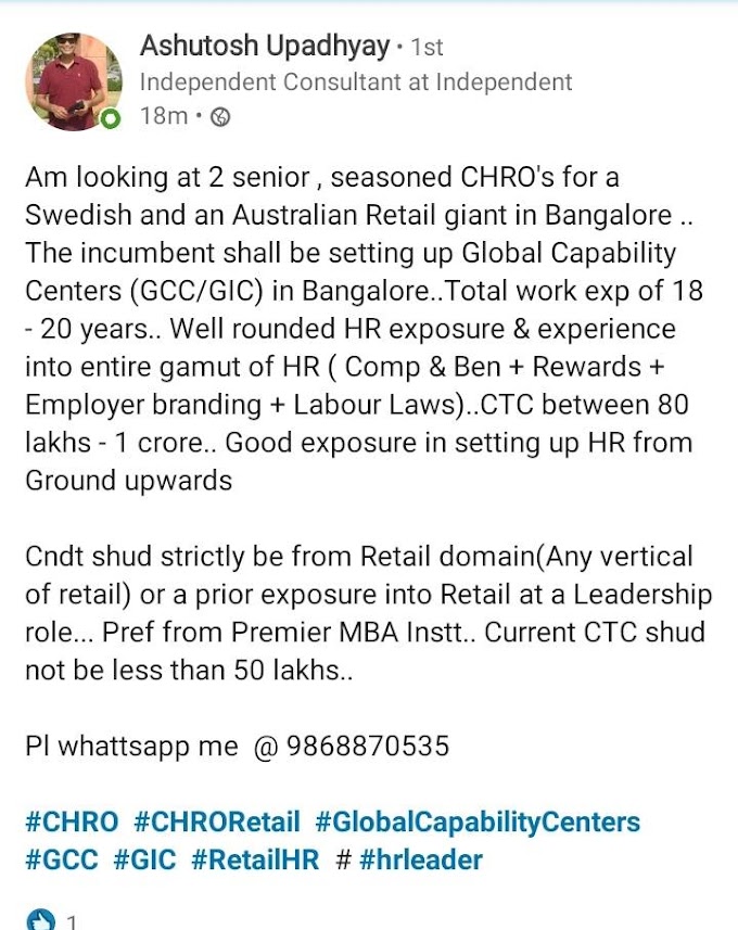 CHRO Bangalore Retail