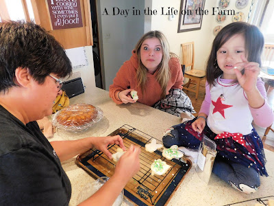 family in kitchen