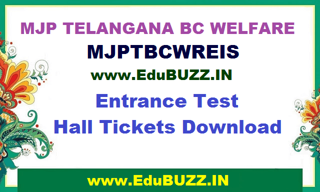 MJP TS BC Welfare,6th,7th Classes Entrance Test Hall tickets,mjptbcwreis