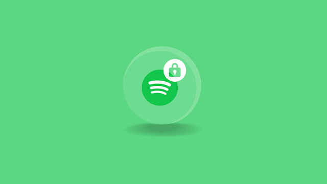 spotify app logo with lock icon