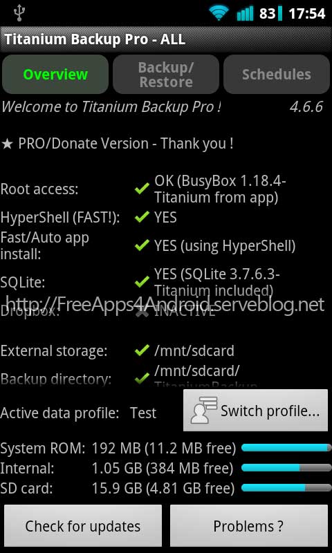 Download Titanium Backup Pro apk v4.6.6  FREE ANDROID APPS