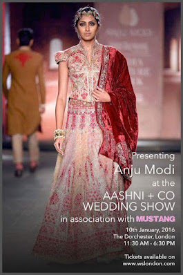 Presenting Anju Modi at the Aashni + co Wedding Show in association with MUSTANG