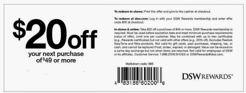 Dsw Printable Coupons October 2015