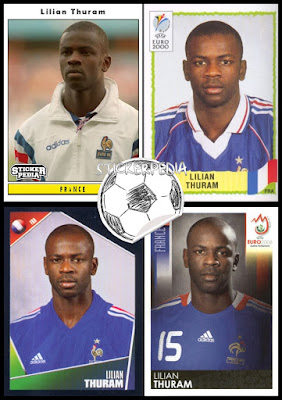 Lilain Thuram France UEFA EURO Panini 1996 2000 2004 2008