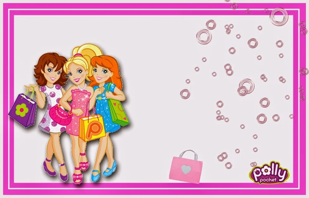 Polly Pocket: Free Printable Invitations, Labels or Cards.