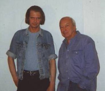 Klaus Guingand   &   Jasper Johns- 1995 - New York - USA. At, Jasper Johns. © Muriel Bonel