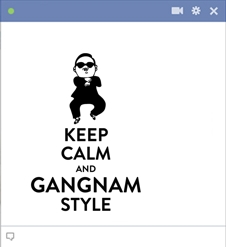 Keep Calm And Gangnam Sytle Picture Symbol For Facebook Chat