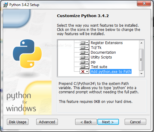 Kustomisasi Python