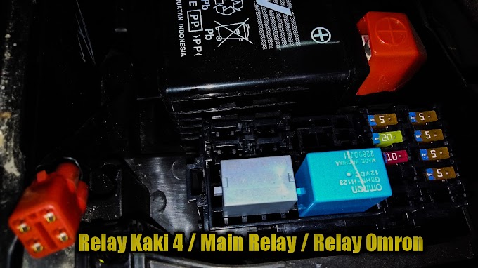 Cara Pasang dan Mengecek Main Relay Kaki 4 Motor Injeksi Pakai Avometer serta Batrey 