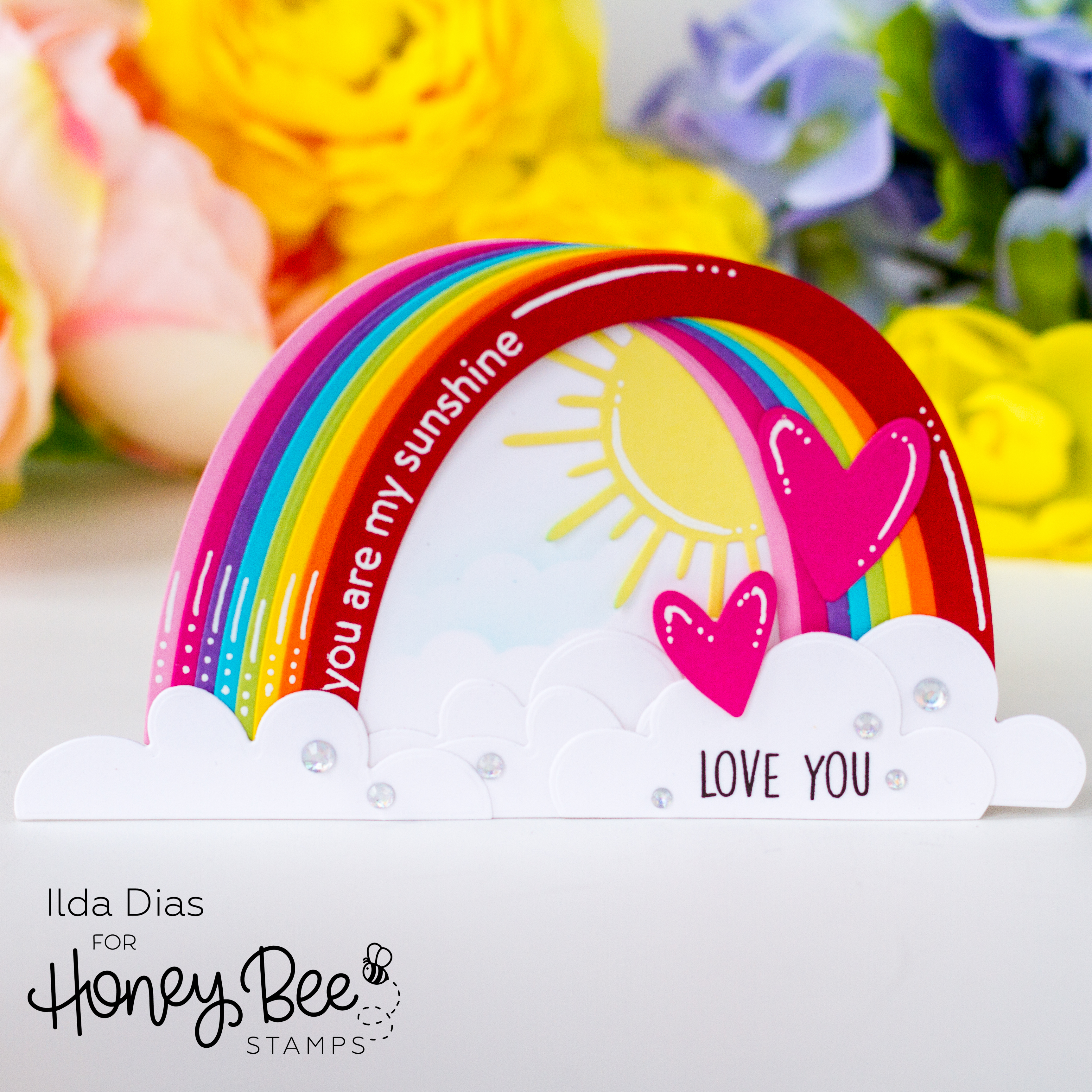 Honey Bee Stamps - Gem Stickers - Rainbow Birthday