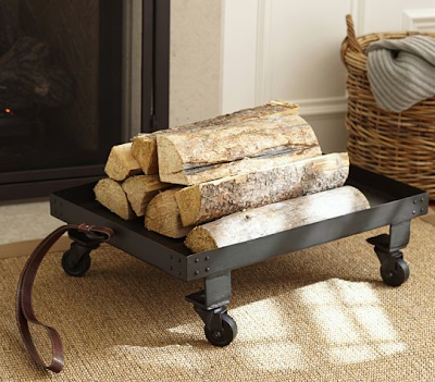 wheeled firewood cart