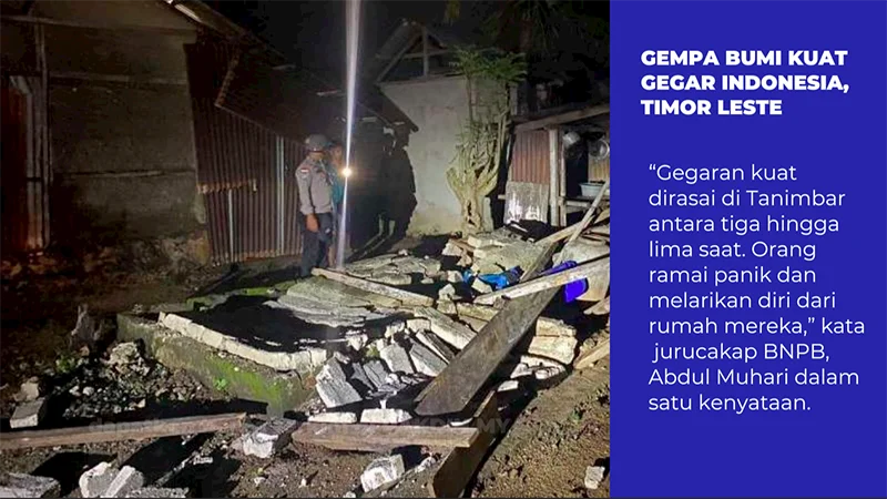[VIDEO] Gempa bumi kuat gegar Indonesia, Timor Leste