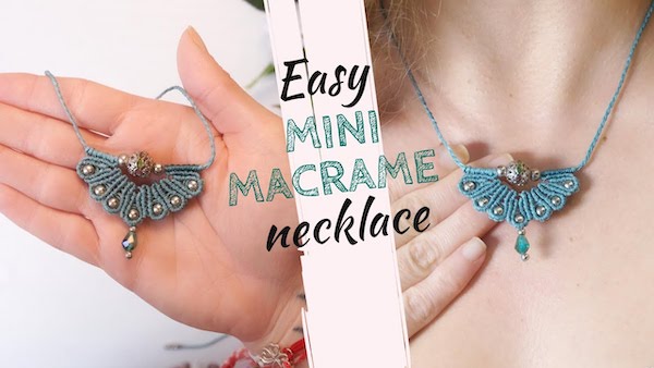 Macrame Tutorial | DIY Macrame Necklace with stone | Macrame choker -  YouTube