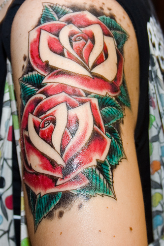 Ladies fashion Rose Tattoo Designs For Women