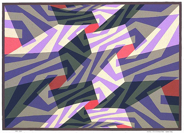 a Hans Hinterreiter print in purple