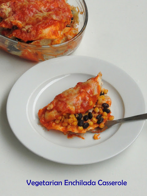 Vegetarian enchilada casserole