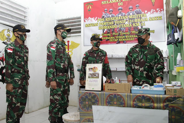 Pos Kesehatan Satgas Pamtas RI-PNG Manfaatkan Barak Untuk Rawat Inap Sementara