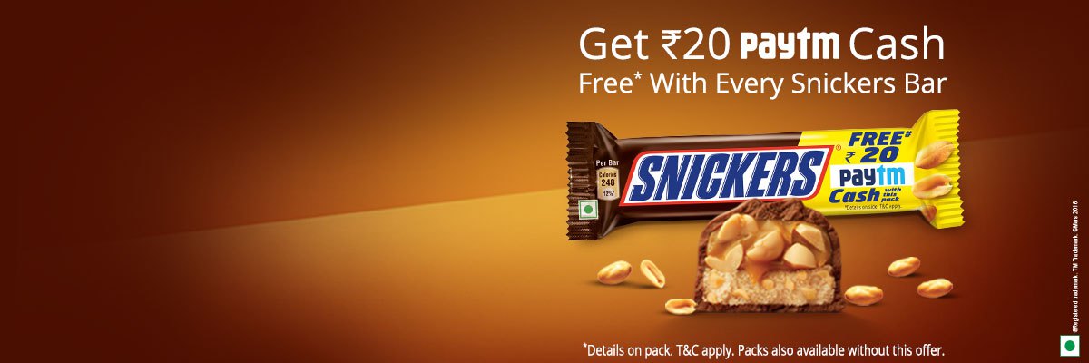 Paytm Snicker Recharge Offer