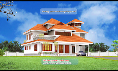 kerala villa elevations