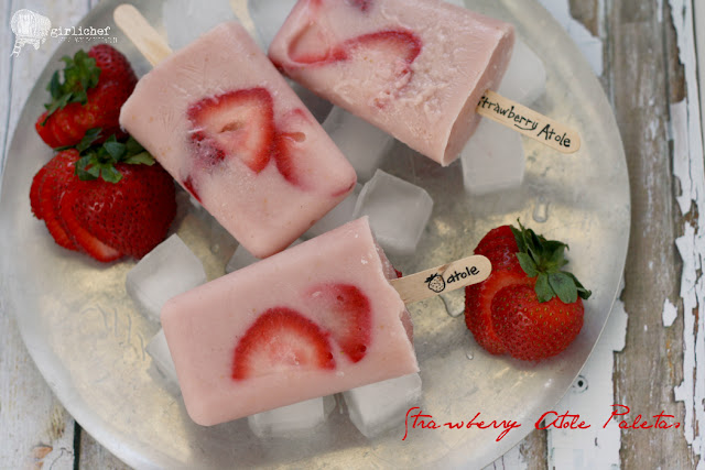 Strawberry Atole Paletas