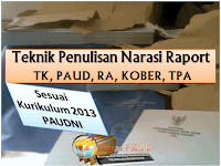 Teknik Penulisan Narasi Raport TK Sesuai Kurikulum 2013